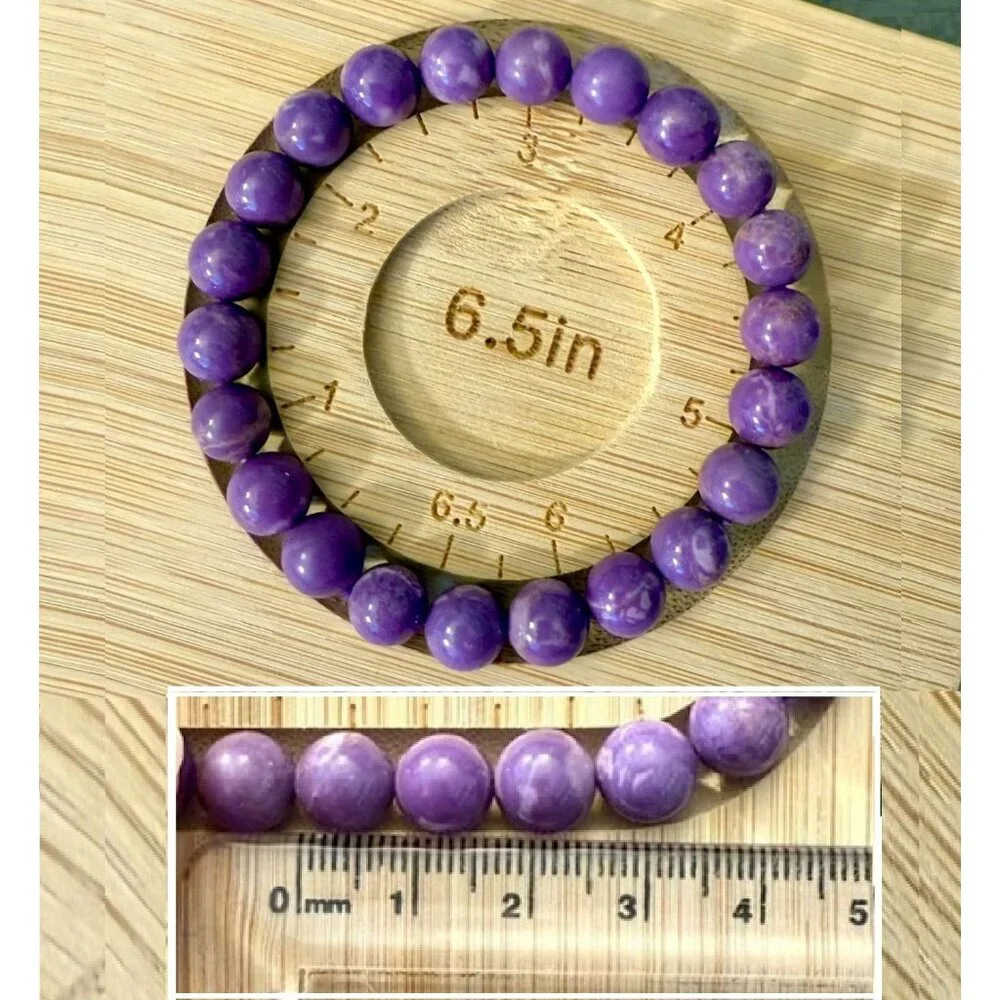 Purple Amethyst Crystal Bracelet Size 6.25